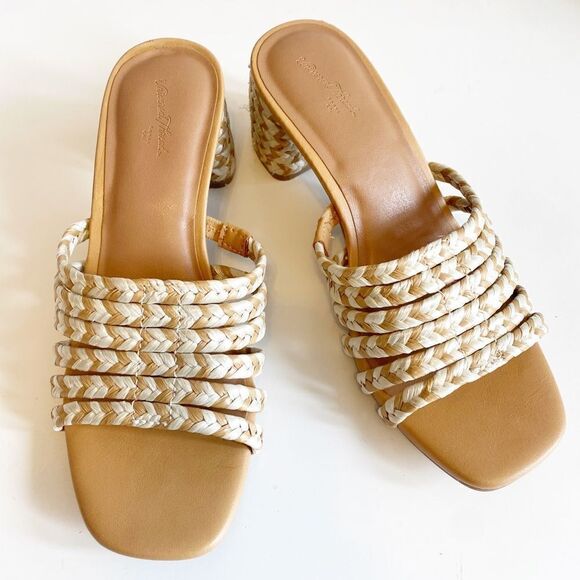 NWOT Universal Thread Tan Braided Heels - Picture 1 of 2